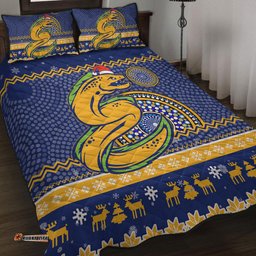 Amazing Aussie Parramatta Eels Australia Ugly Xmas With Aboriginal Patterns For Die Hard Fans Quilt Bed Set