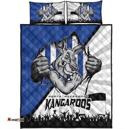Amazing Aussie North Melbourne Breaking Through Fan Design Quilt Bed Set