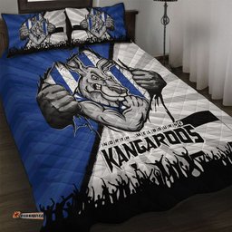 Amazing Aussie North Melbourne Breaking Through Fan Design Quilt Bed Set