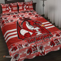 Amazing Aussie St. George Illawarra Dragons Champion���s Pride Comic Style Quilt Bed Set