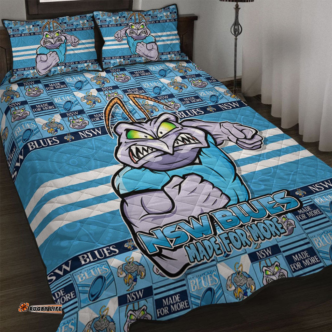 Amazing Aussie New South Wales Blues Champion���s Pride Comic Style Quilt Bed Set