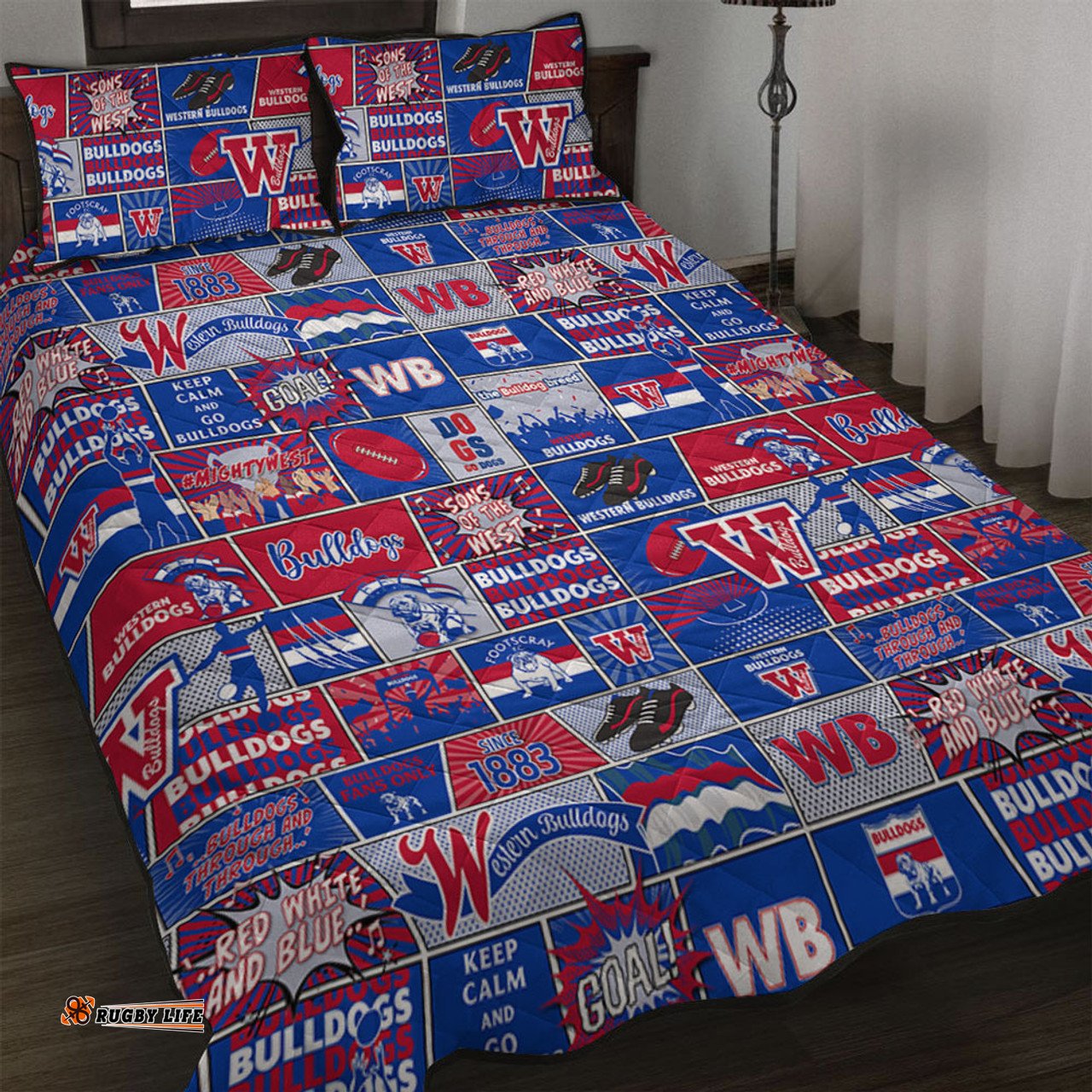 Amazing Aussie Western Bulldogs Legacy Of The Pride Comic Style Quilt Bed Set