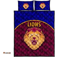 brisbane lions quilt bed set powerful