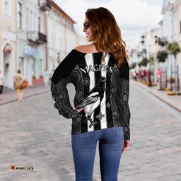 Magpies Indigenous Off Shoulder Sweater We are the Champions