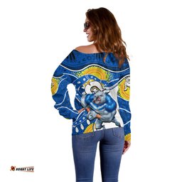 Bulldogs Mascot NRL Off Shoulder Sweater NAIDOC