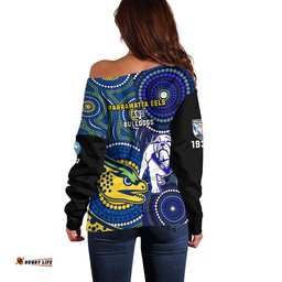 Bulldogs Mix Parramatta Eels Rugby Off Shoulder Sweater Aboriginal Version