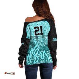 Brisbane Heat Custom Off Shoulder Sweater BBL Cricket Team 2024