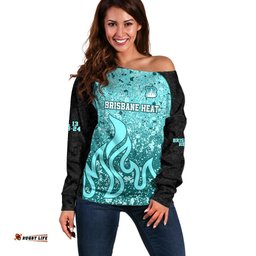 Brisbane Heat Custom Off Shoulder Sweater BBL Cricket Team 2024