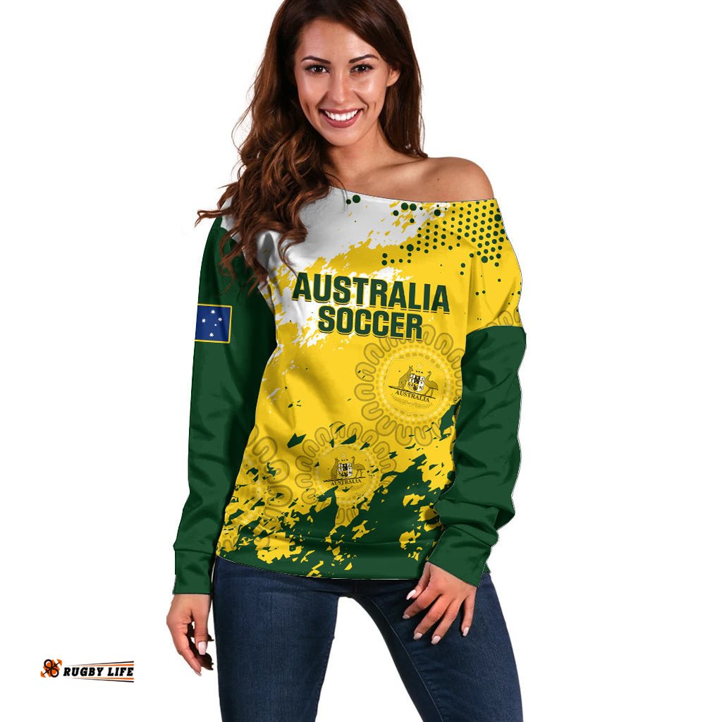Australia Soccer Off Shoulder Sweater Til Its Done Matildas 2024 Happy 46th Anniversary