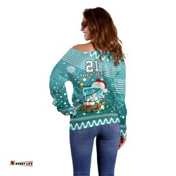 Custom Heat BBL Off Shoulder Sweater Christmas Vibe 2023