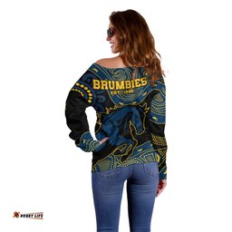 Brumbies Rugby Union Off Shoulder Sweater Australia indigenous Aboriginal