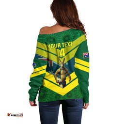 Custom Australia Rugby Off Shoulder Sweater Pacific Go Aussie Kangaroos