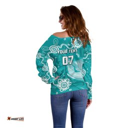 Custom Brisbane Cricket Indigenous Off Shoulder Sweater Feel The Heat