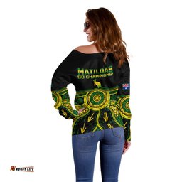 Australia Soccer Off Shoulder Sweater Aboriginal Go Matildas World Cup