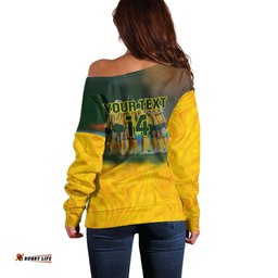 Custom Matildas Pride Off Shoulder Sweater LGBT Kangaroo Australian Proud