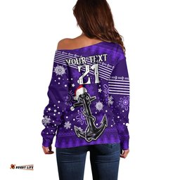 Custom Fremantle Dockers Football Off Shoulder Sweater Christmas Vibe 2023