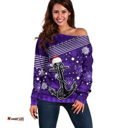 Custom Fremantle Dockers Football Off Shoulder Sweater Christmas Vibe 2023