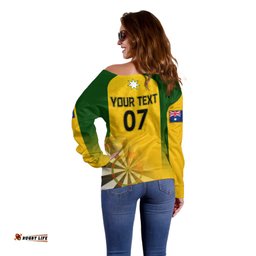 Custom Australia Darts Off Shoulder Sweater National Color Basic
