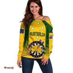 Custom Australia Darts Off Shoulder Sweater National Color Basic