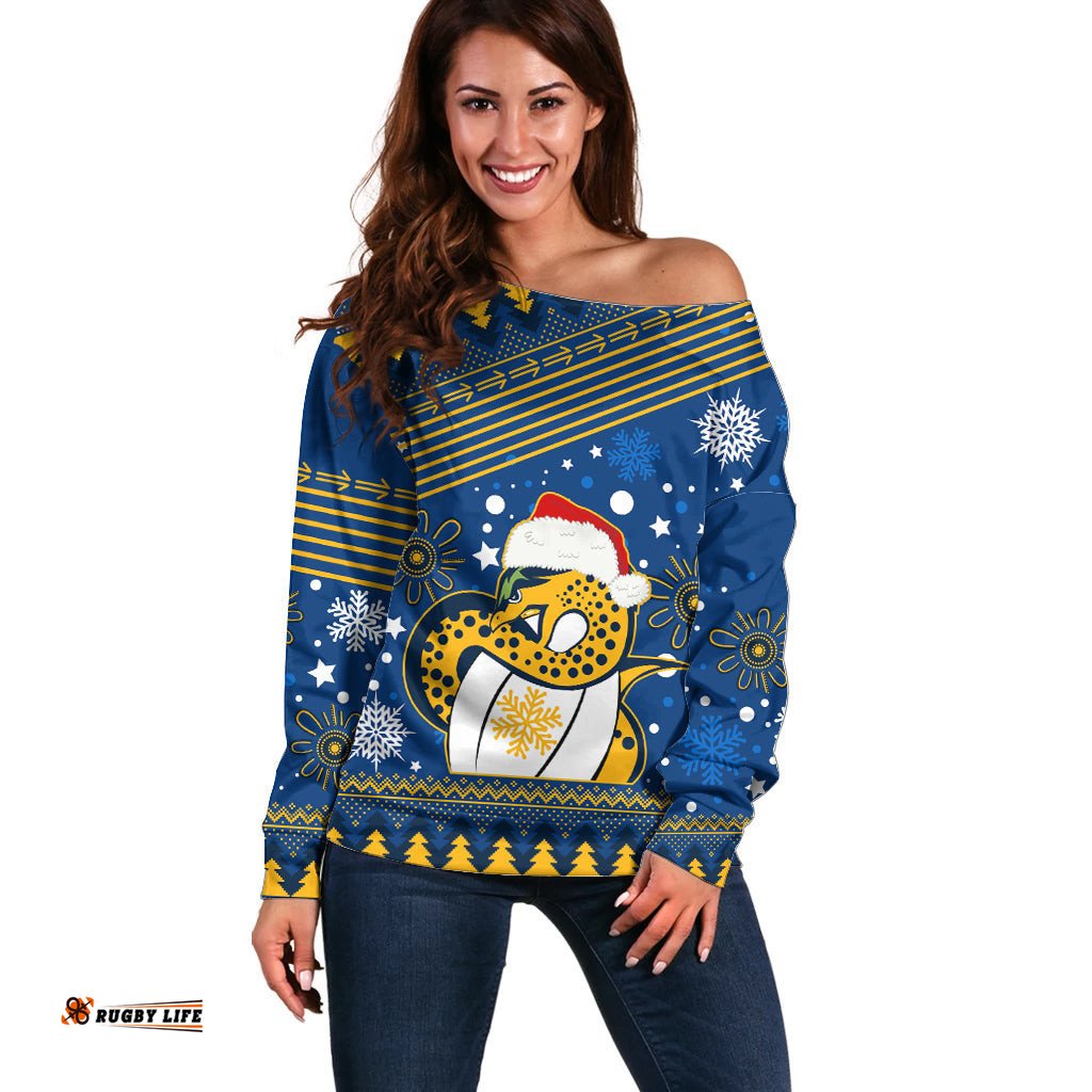 Custom Eels Rugby Off Shoulder Sweater Chirstmas Vibe 2023