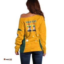 Custom Australia Matildas Pride With Kangaroo Off Shoulder Sweater