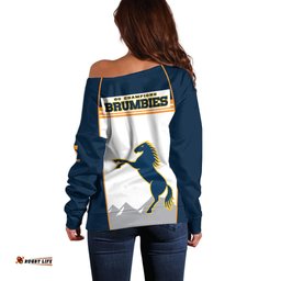 Brumbies Super Rugby Off Shoulder Sweater Brumbies Go Champions 2023