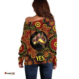 Australia Vote YES Off Shoulder Sweater Indigenous Voice Maps to Parliament Australia