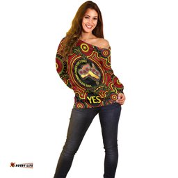 Australia Vote YES Off Shoulder Sweater Indigenous Voice Maps to Parliament Australia