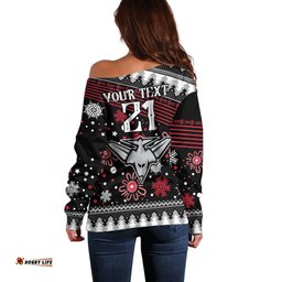 Custom Bombers Football Off Shoulder Sweater Christmas Vibe 2023