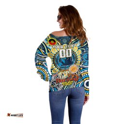 Custom NAIDOC Week 2024 Titans Off Shoulder Sweater Mascot Rugby