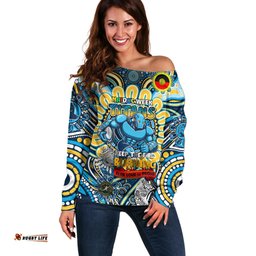 Custom NAIDOC Week 2024 Titans Off Shoulder Sweater Mascot Rugby
