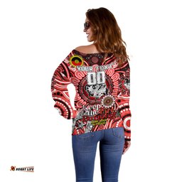 Custom NAIDOC Week 2024 Dragons Off Shoulder Sweater Mascot Rugby