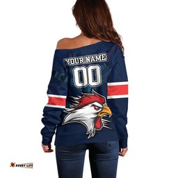 Custom Roosters Permier Off Shoulder Sweater NRL Mascot with Aboriginal