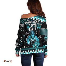 Custom Port Adelaide Power Football Off Shoulder Sweater Port Adelaide Power Football Christmas Vibe 2023