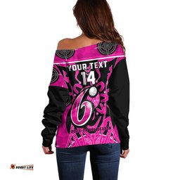 Custom Sydney Sixers Off Shoulder Sweater We Are The Champions Aboriginal Art