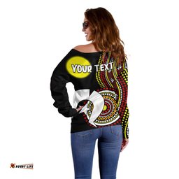 Custom Personalised NAIDOC Week Off Shoulder Sweater For Our Elders Artsy Style 01