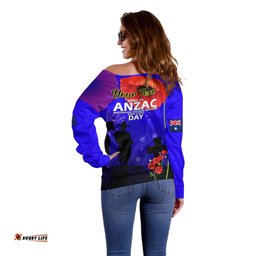 Custom Personalised Australia And New Zealand ANZAC Off Shoulder Sweater Lest We Forget 05