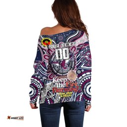 Custom NAIDOC Week 2024 Eagles Off Shoulder Sweater Mascot Rugby