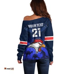 Custom Rosster Easts To Win Off Shoulder Sweater Sydney Rugby est 1908 Boomerang Indeginous