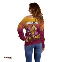 NRL Broncos Premiers Off Shoulder Sweater