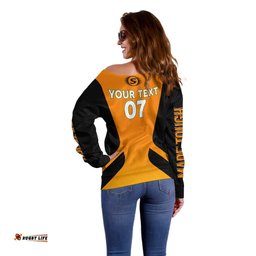 Custom Scorchers Cricket Champions Off Shoulder Sweater Made Tough