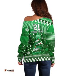 Custom Stars BBL Off Shoulder Sweater Christmas Vibe 2023