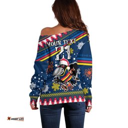 Custom Crows Football Off Shoulder Sweater Christmas Vibe 2023