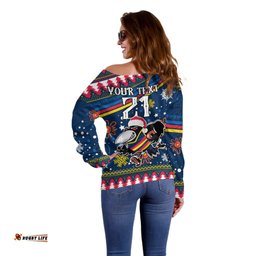 Custom Crows Football Off Shoulder Sweater Christmas Vibe 2023