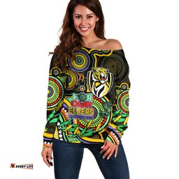 Custom Richmond Football Aboriginal Art Off Shoulder Sweater NAIDOC Indigenous Tribal