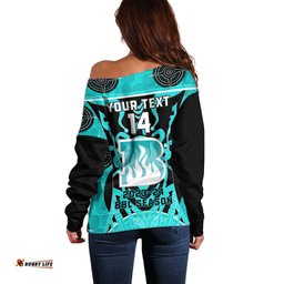 Custom Brisbane Heat Off Shoulder Sweater We Are The Champions Aboriginal Art