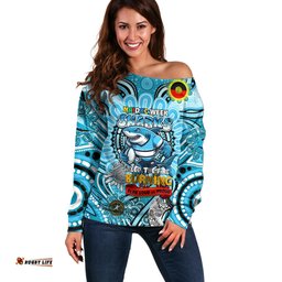 Custom NAIDOC Week 2024 Sharks Off Shoulder Sweater Mascot Rugby