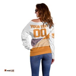 Custom Text And Number Brisbane Broncos NRL Off Shoulder Sweater No1