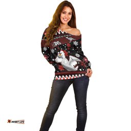 Custom Swans Football Off Shoulder Sweater Christmas Vibe 2023
