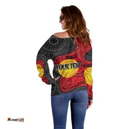 Custom Personalised Parramatta Eels Off Shoulder Sweater Simple Aboriginal